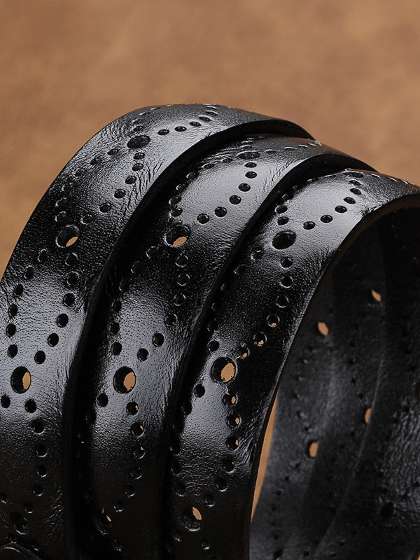 Cinturón de mujer de moda con imitación de cuero hueco MDA0106H8Y