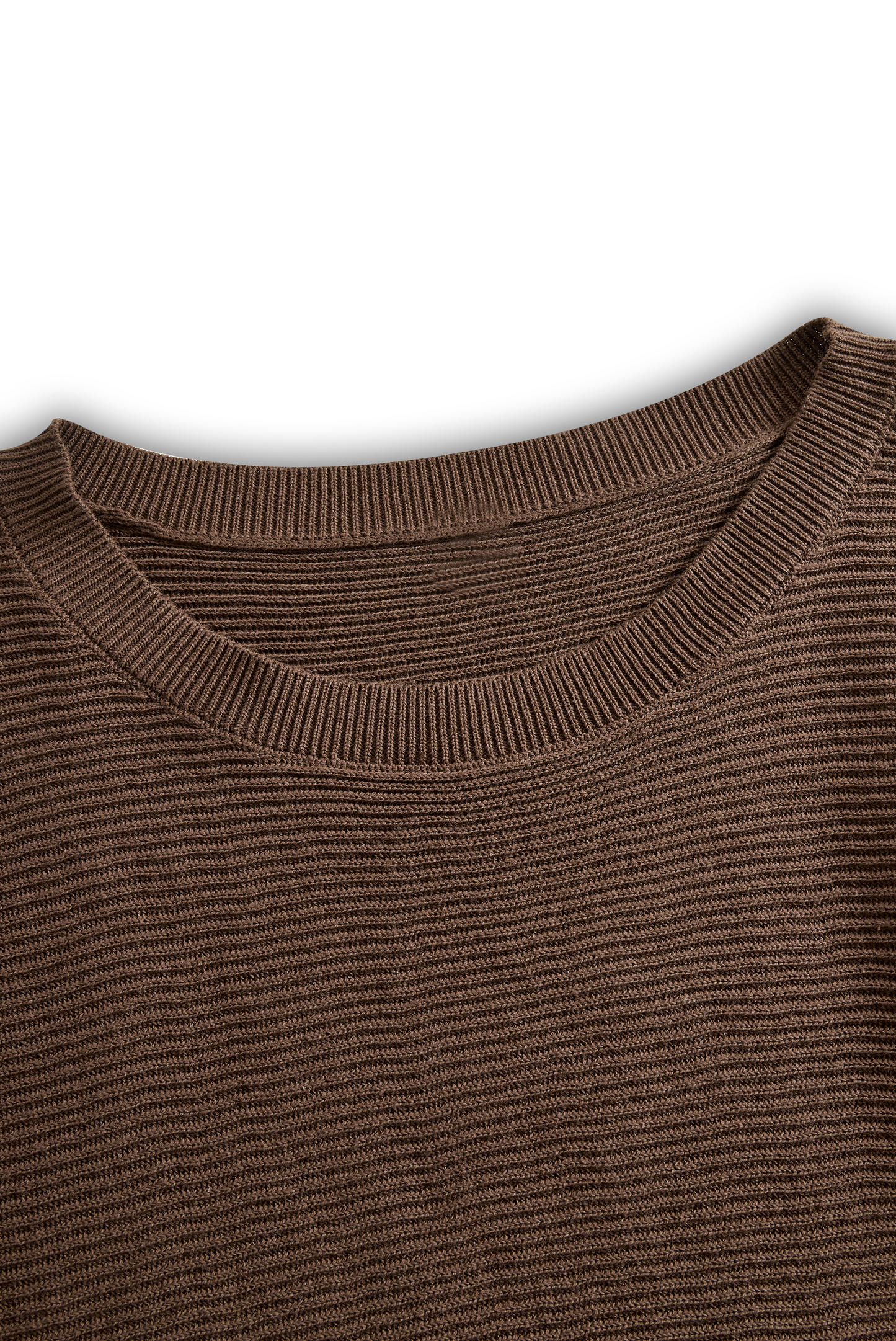 Conjunto de falda y suéter de punto con cuello redondo para mujer MDA0737H3Y