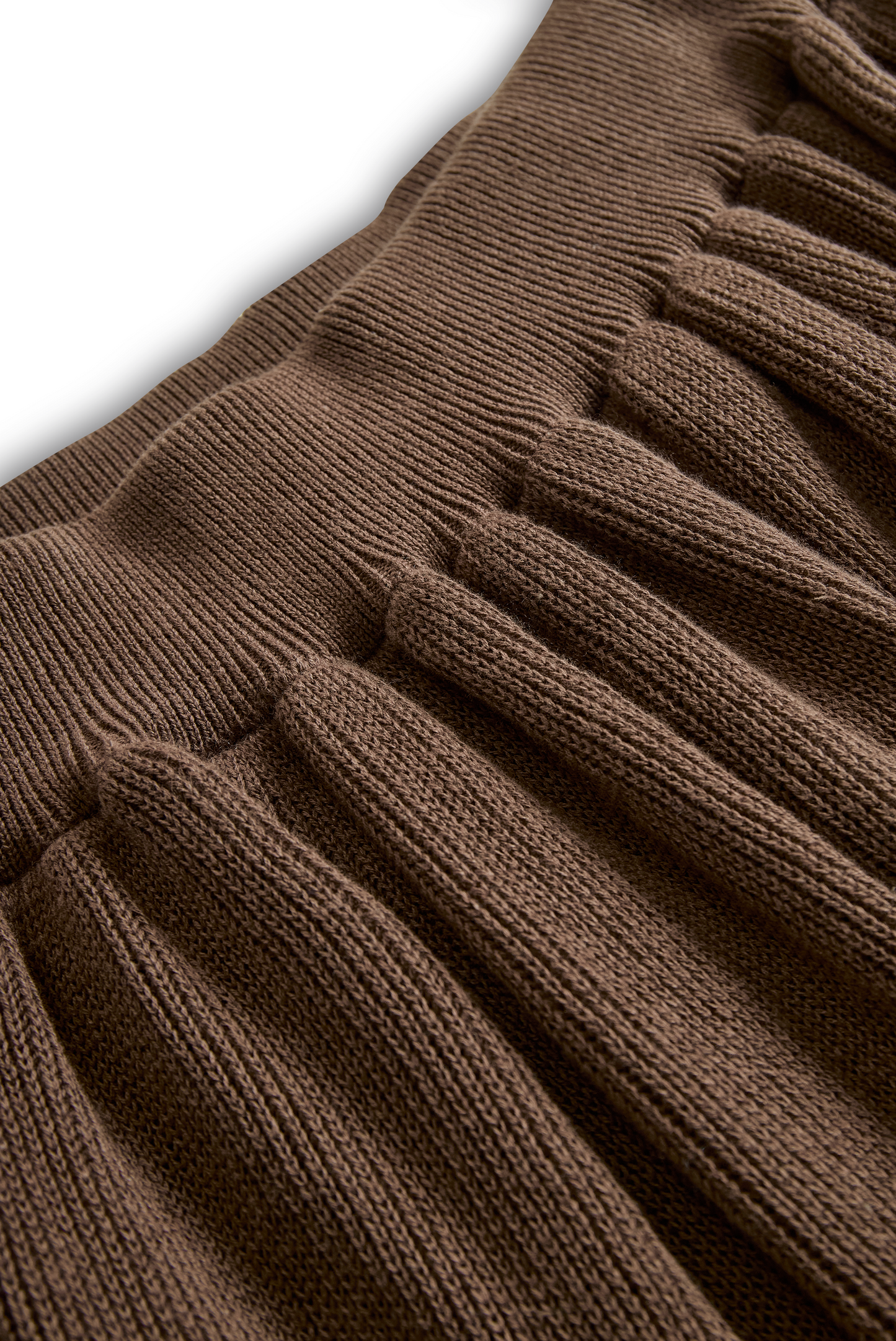 Conjunto de falda y suéter de punto con cuello redondo para mujer MDA0737H3Y