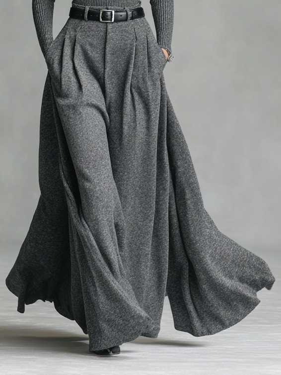 Conjunto de Falda de Lana Ajustada y Moda Para Mujer (Sin Cinturón) MDA0710H9Y