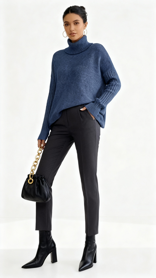 LAURA | Suéter de manga larga con cuello alto