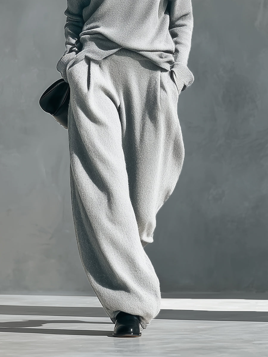 Conjunto moderno de punto con un solo hombro y aberturas para mujer MDA2539G2I