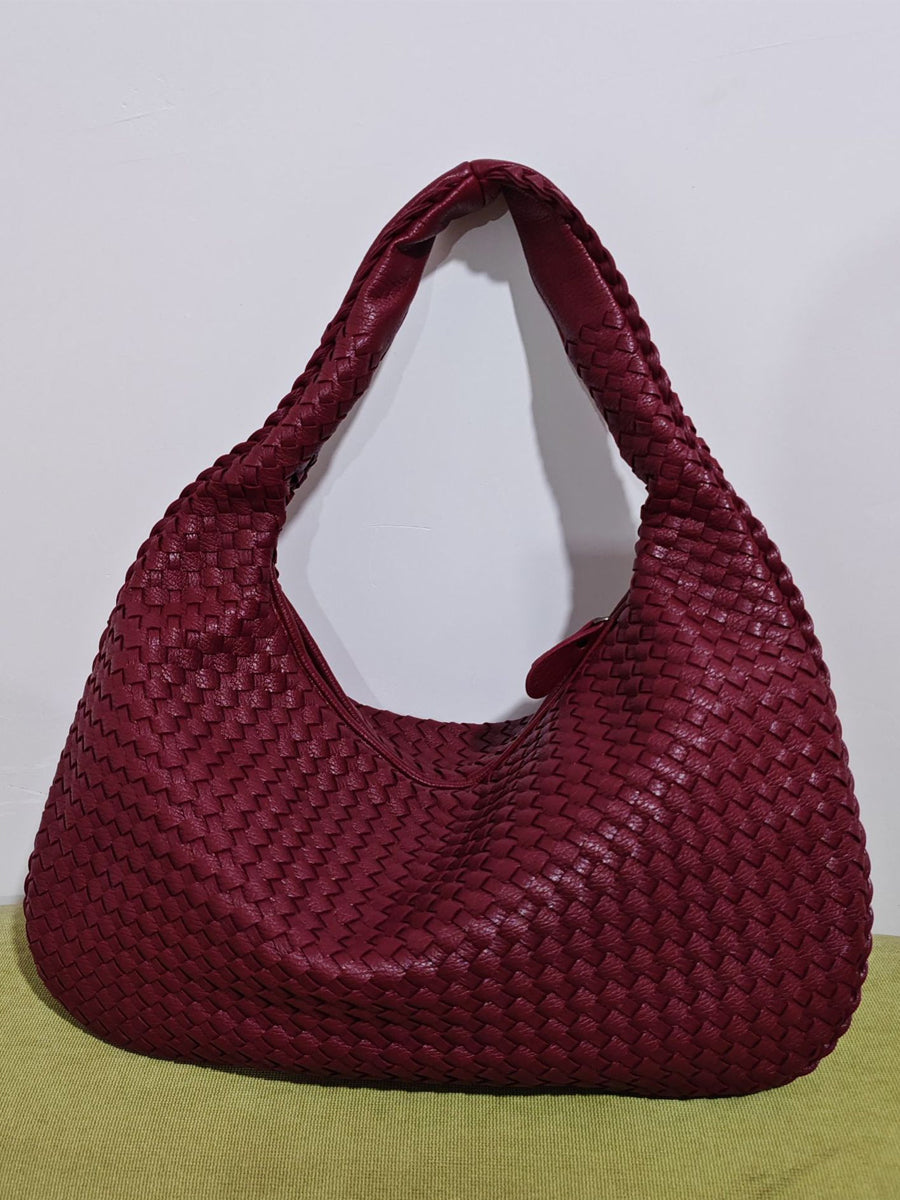 Bolso de cuero tejido de moda para mujer MDA0844H2Y