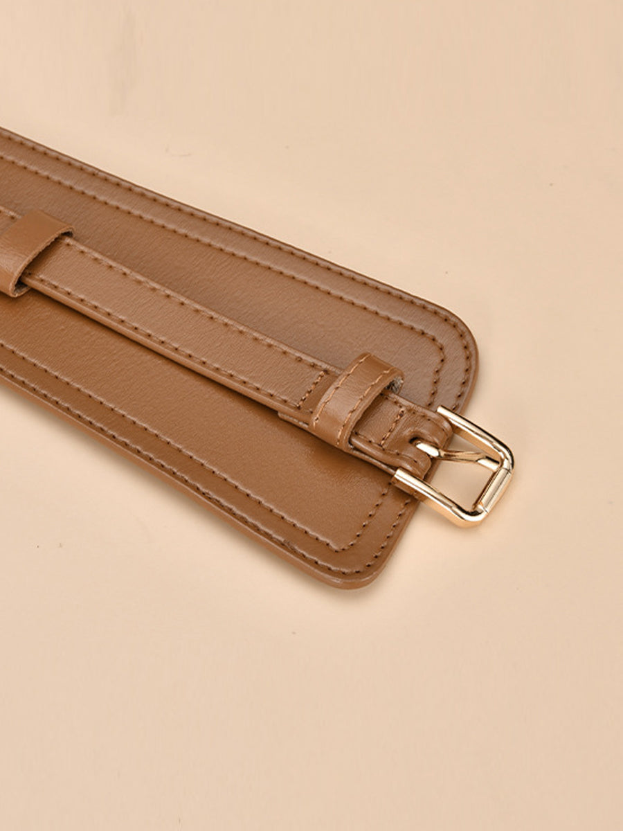 Cinturón ancho de imitación de cuero a la moda para mujer MDA0168H9Y