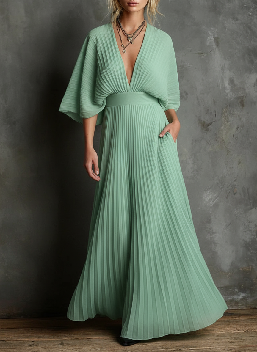 Safari| Vestido Clásico Plisado