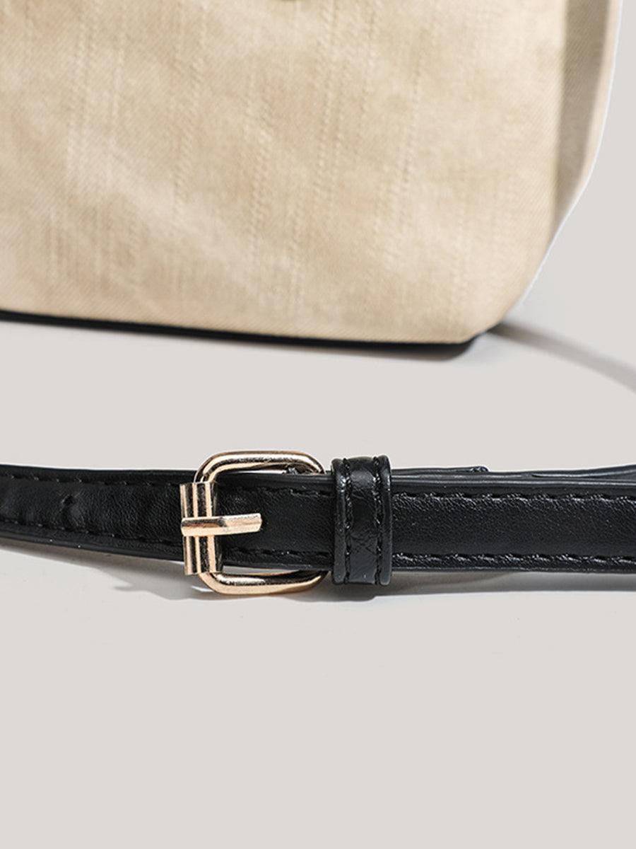 Bolso de Mujer Retro Otoño e Invierno con Hombro Indicado, Bolso de Cubo de Poliéster MDA0499H6I