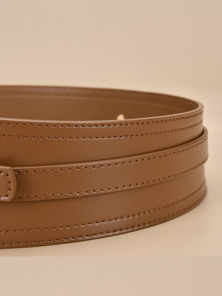 Cinturón ancho de imitación de cuero a la moda para mujer MDA0168H9Y