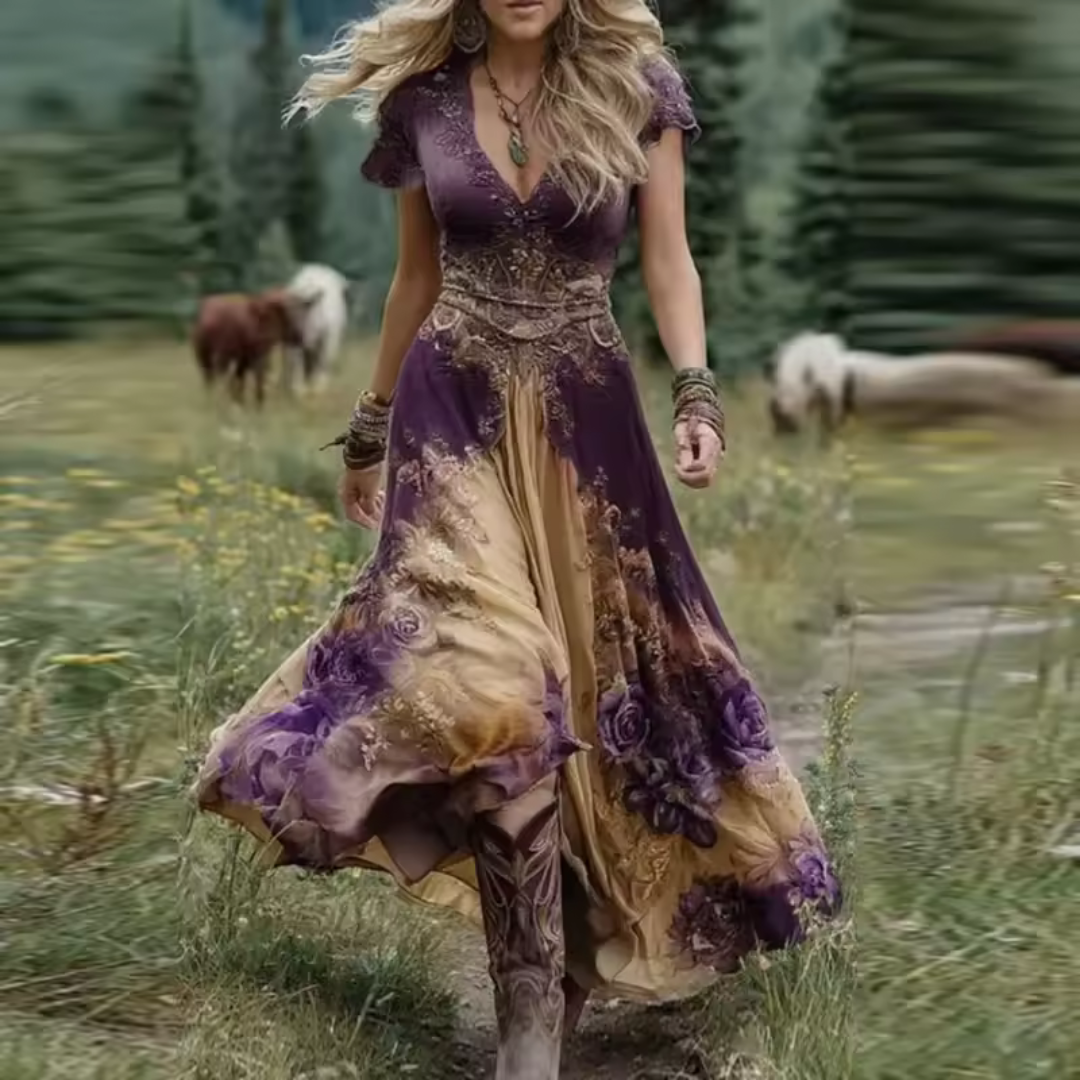 Celestina | Vestido floral fluido y entallado