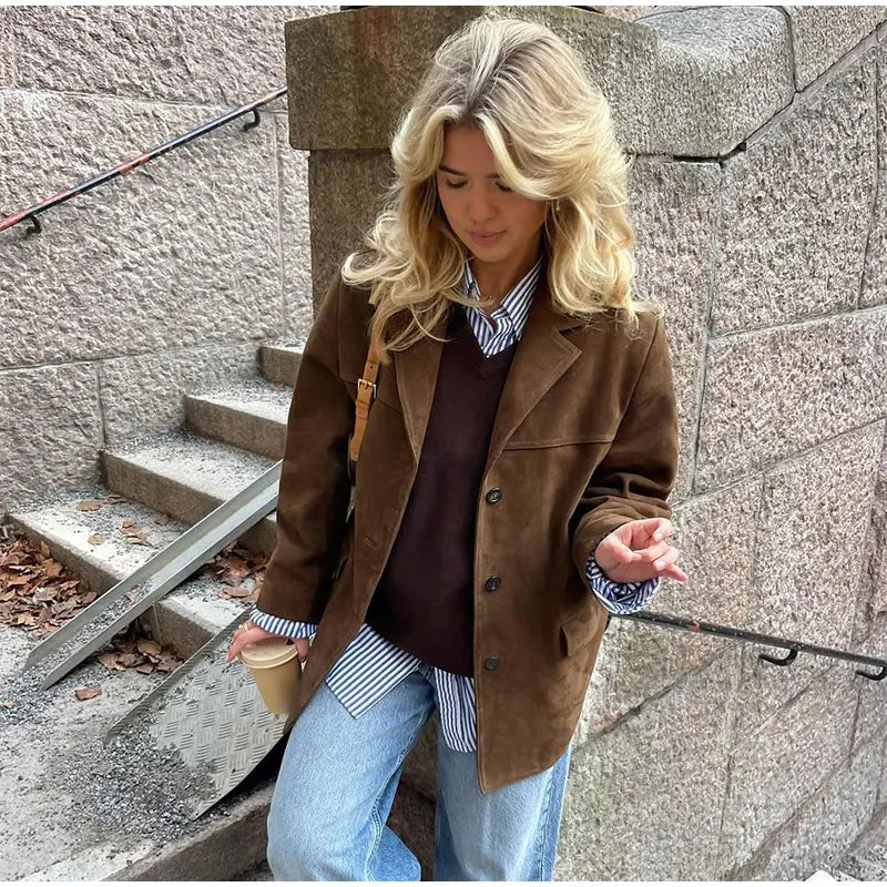 Helena - Chaqueta Aterciopelada Elegante