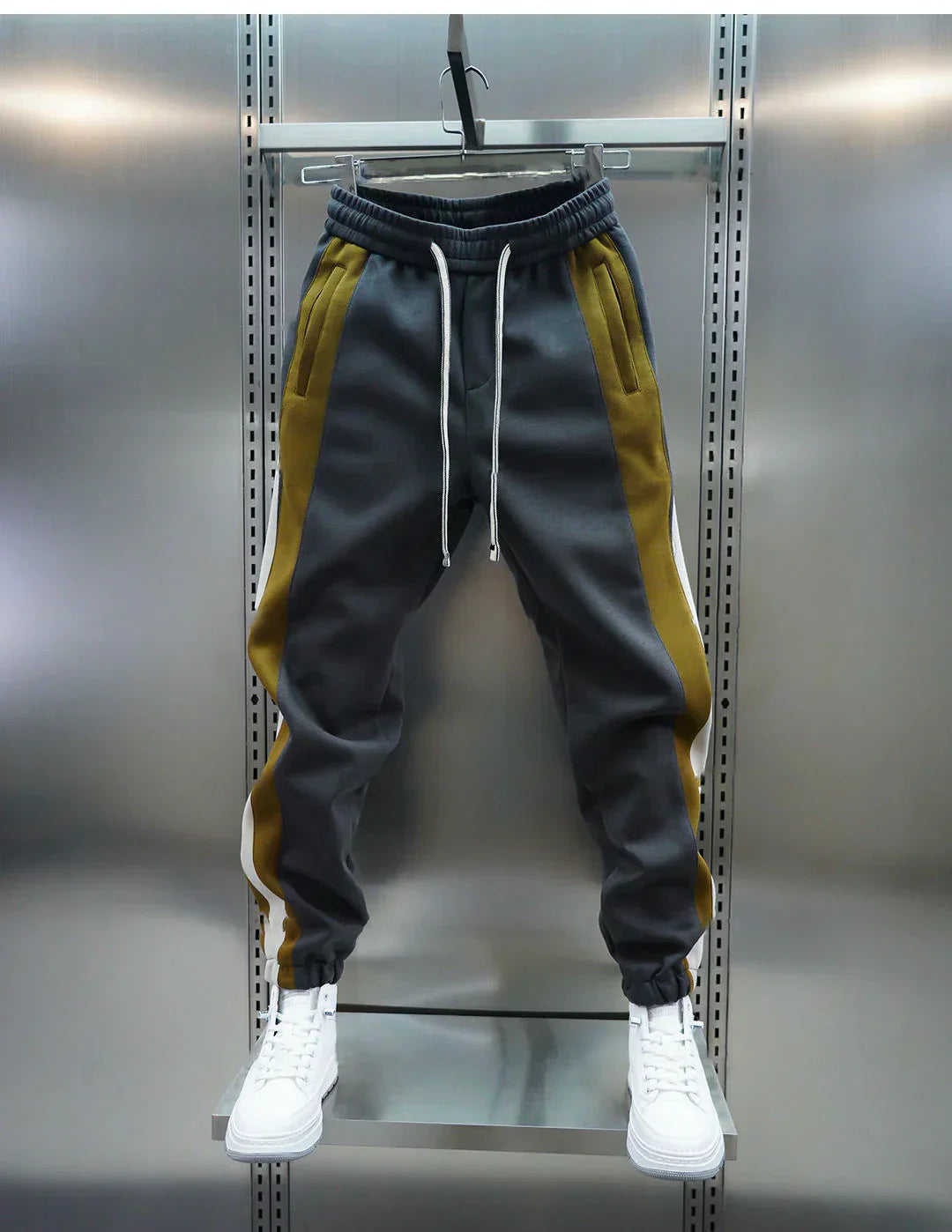 Laurent™ | Pantalones de Tensión con Rayas Contrapuestas