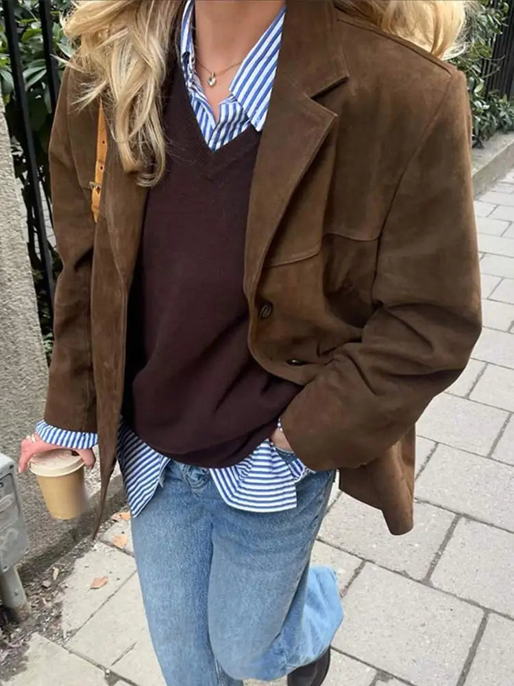 Helena - Chaqueta Aterciopelada Elegante
