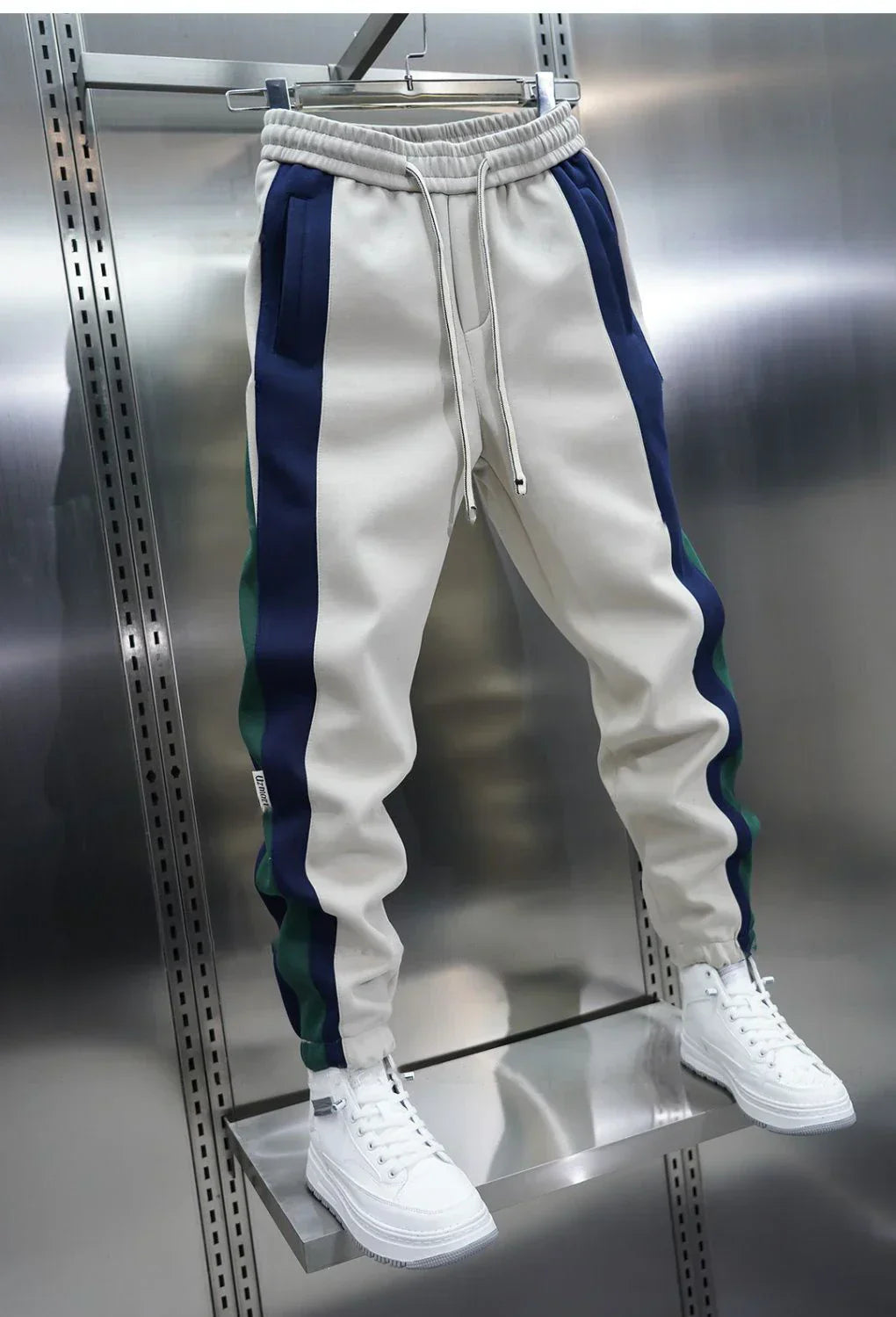 Laurent™ | Pantalones de Tensión con Rayas Contrapuestas
