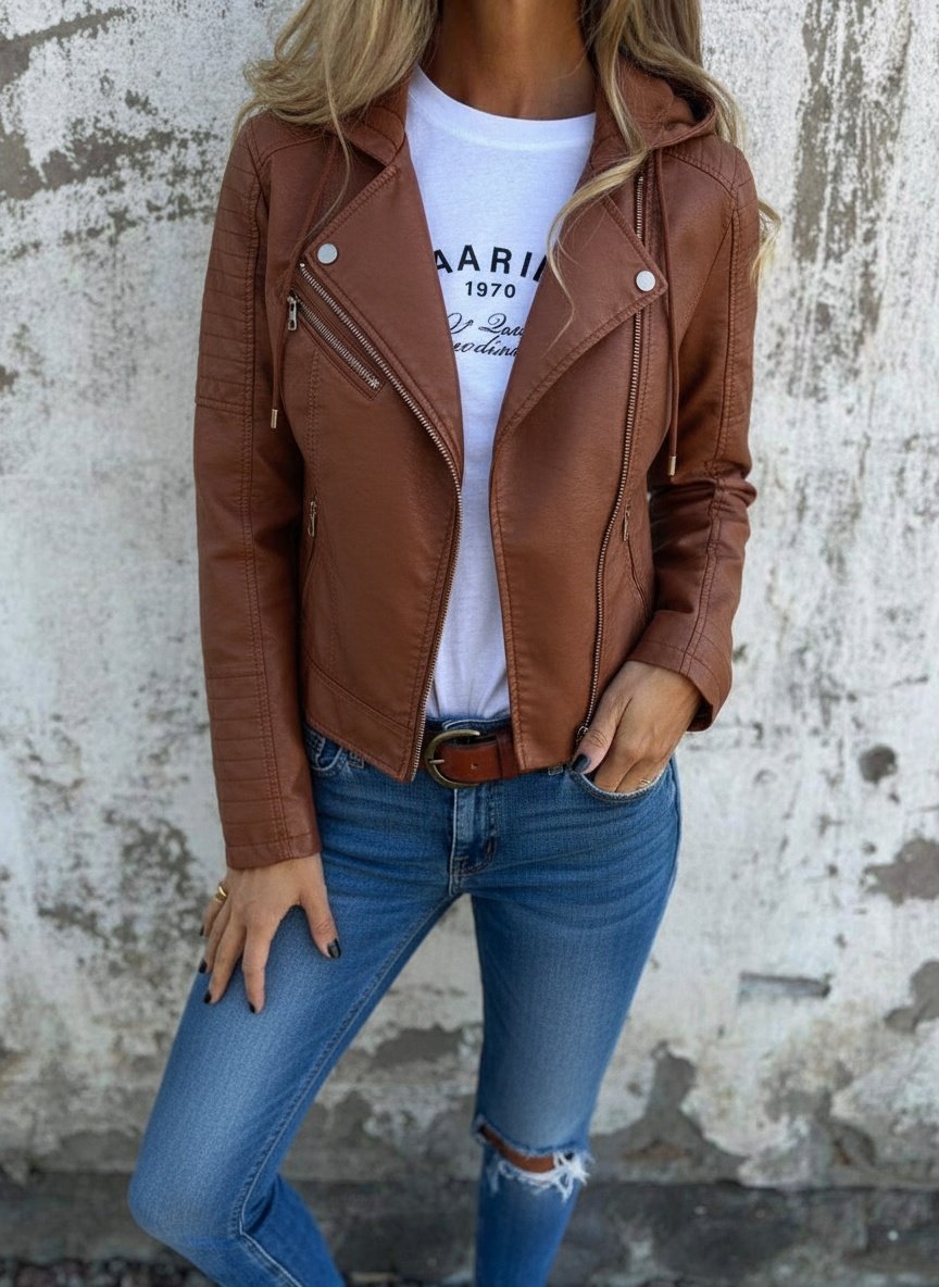 Kayla -  Chaqueta de cuero cómoda