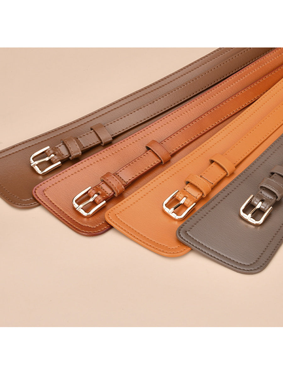 Cinturón ancho de imitación de cuero a la moda para mujer MDA0168H9Y