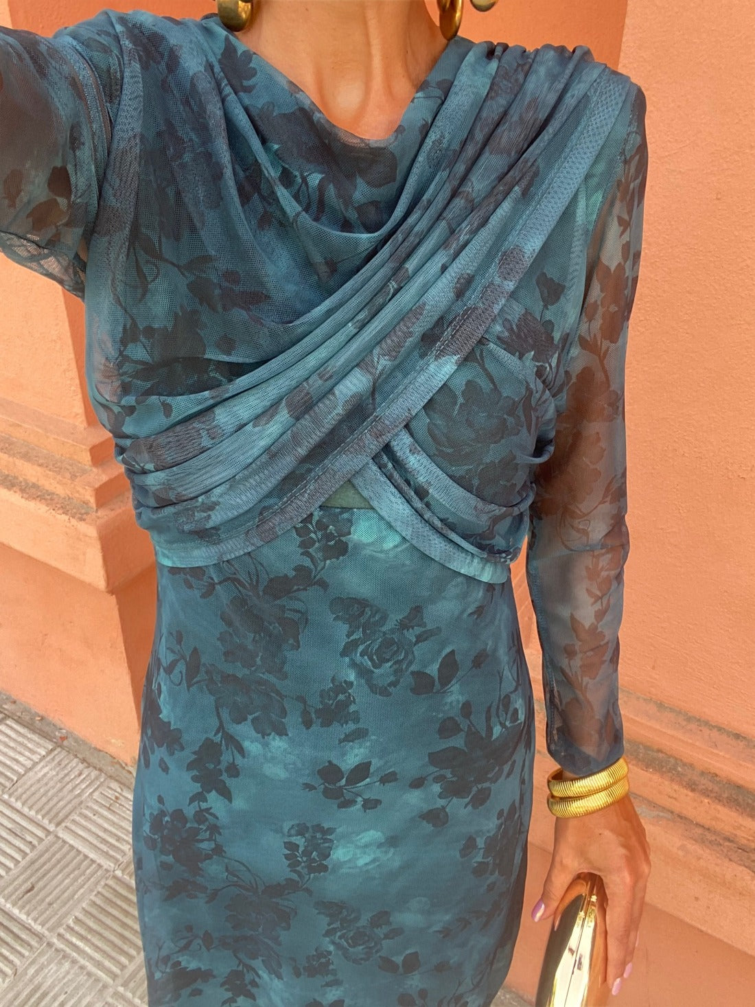 Camila | Vestido de tul con escote cruzado