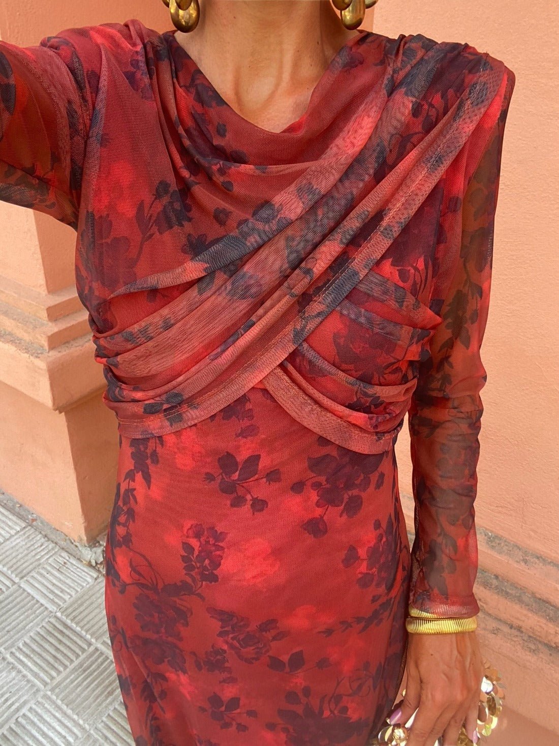 Camila | Vestido de tul con escote cruzado