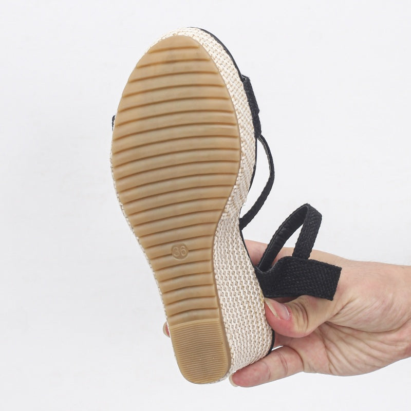 Vanesa - Sandalias de cuña abiertas