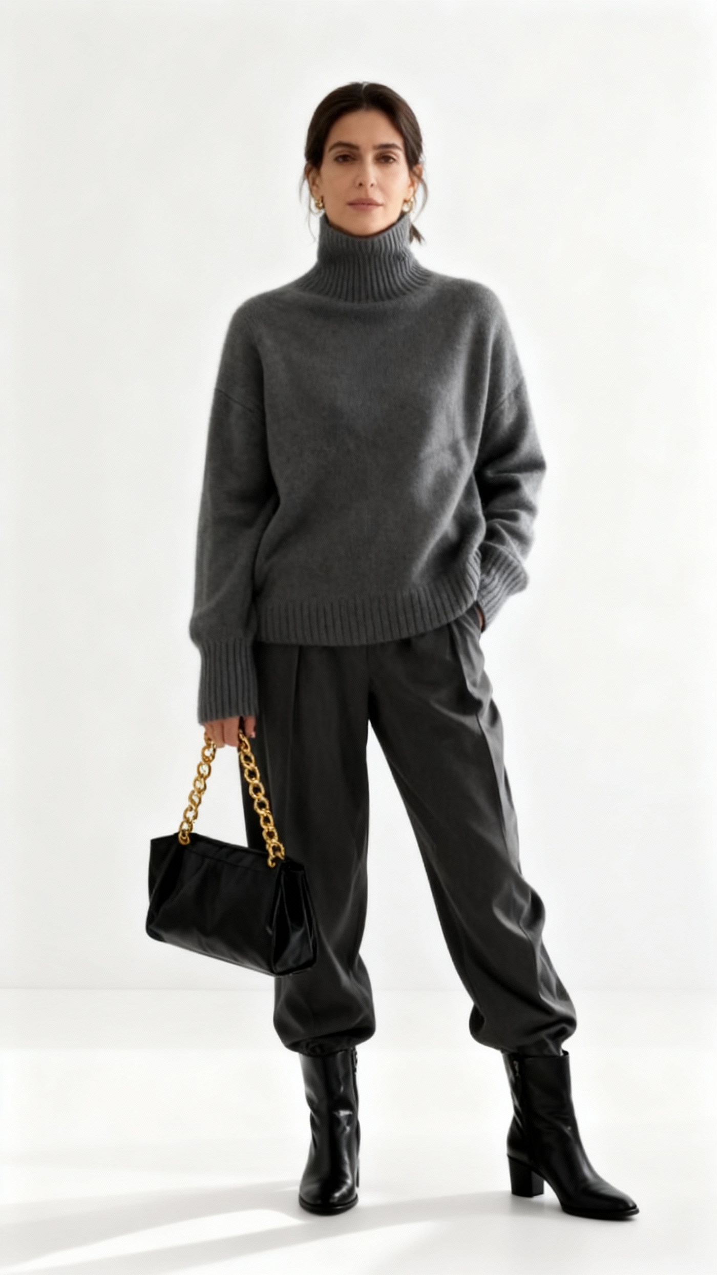 MONICA | Jersey de cuello alto de cachemira