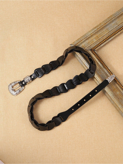 Cinturón de Cintura con Relieve Floral de Cuero Sintético de Estilo Western para Mujer MDA1699H5I