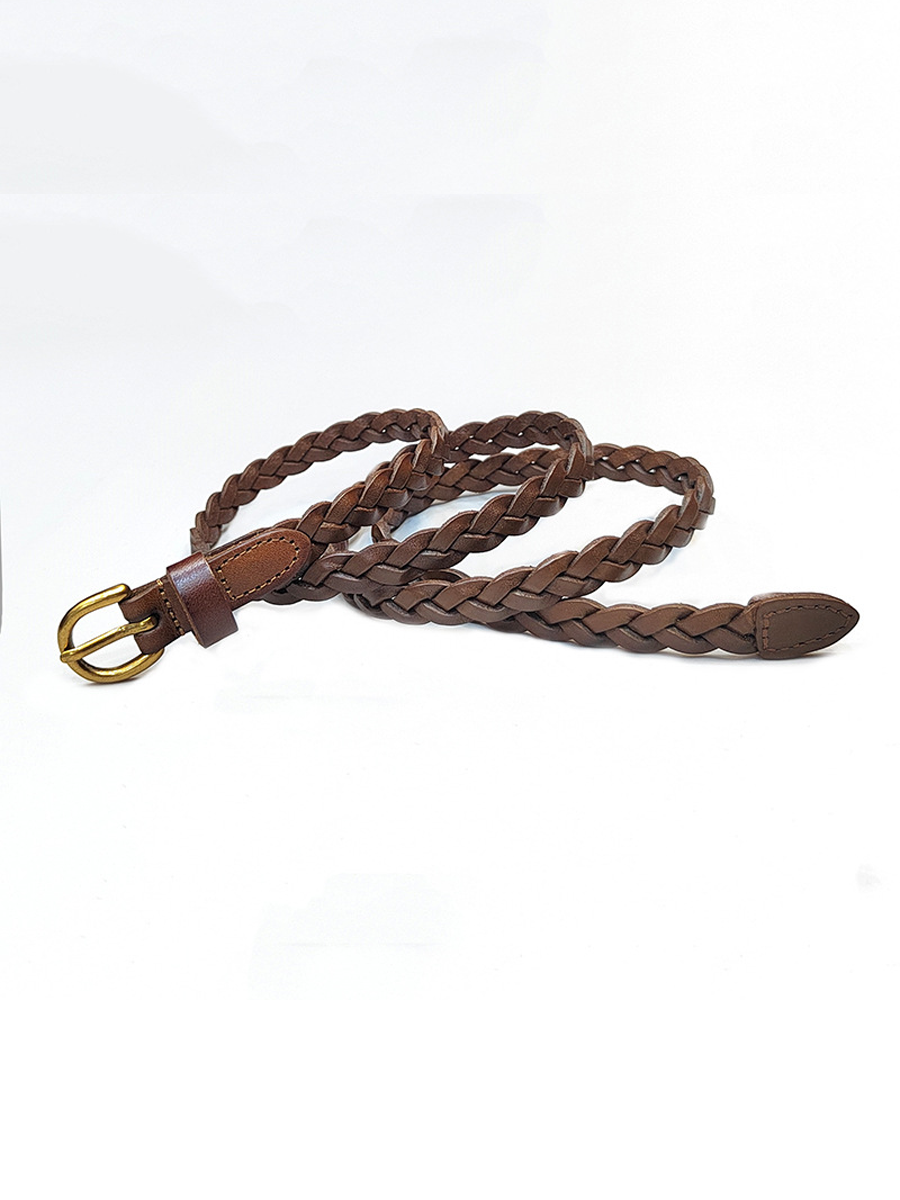 Cinturón de mujer trenzado de vestir con hebilla de pasador MDA0965J4T