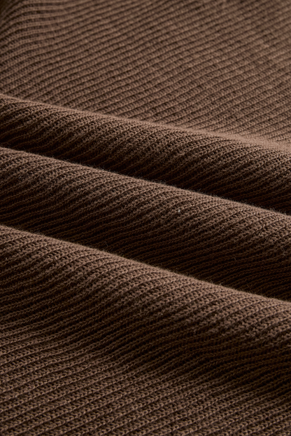 Conjunto de falda y suéter de punto con cuello redondo para mujer MDA0737H3Y