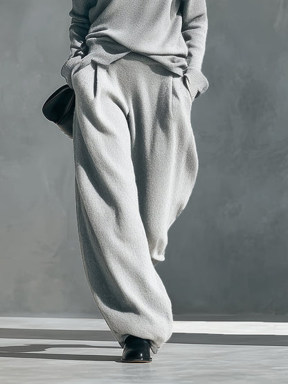 Conjunto moderno de punto con un solo hombro y aberturas para mujer MDA2539G2I