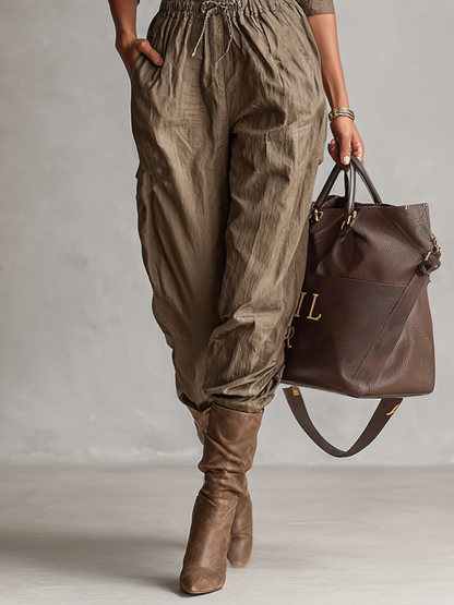 Catalina| Mono casual de mujer con cuello, botones y cordón