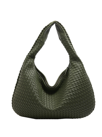 Bolso de cuero tejido de moda para mujer MDA0844H2Y
