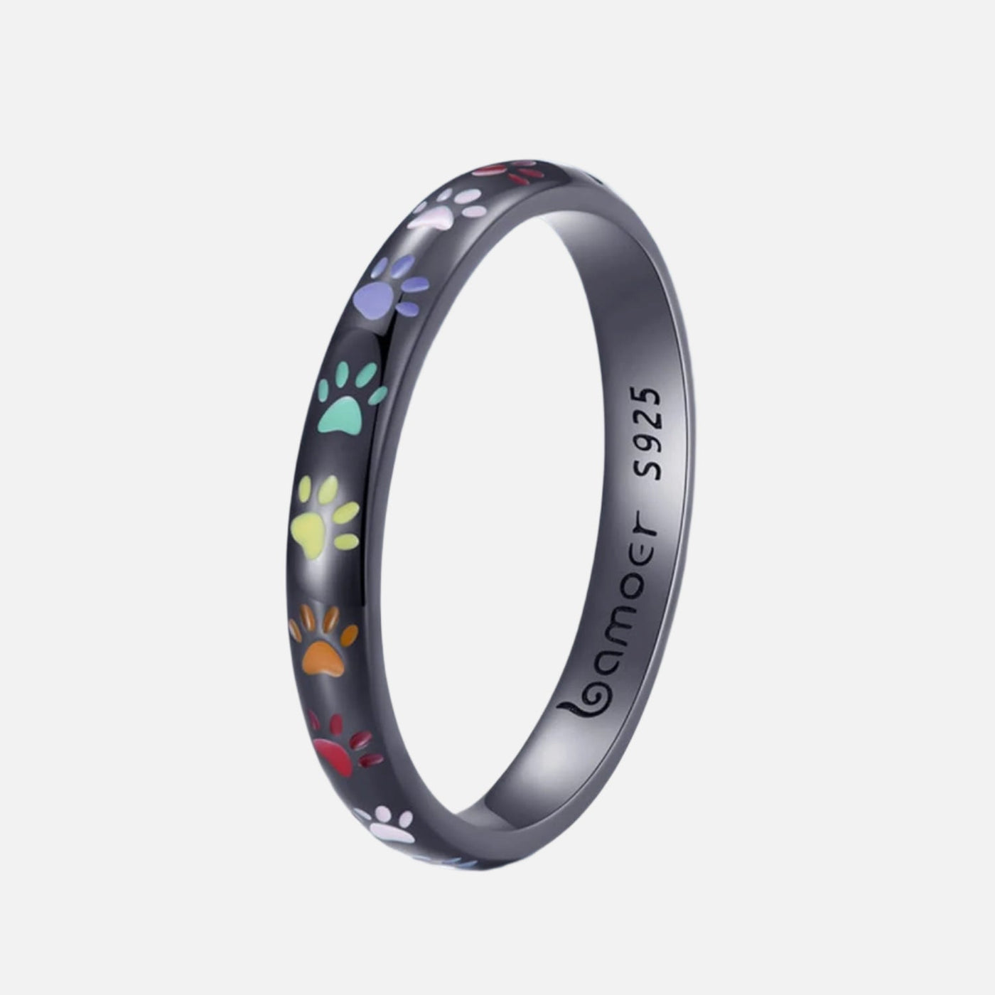 Anillo de plata esterlina con diseño en forma de pata