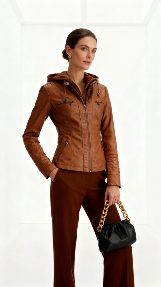 Kayla -  Chaqueta de cuero cómoda