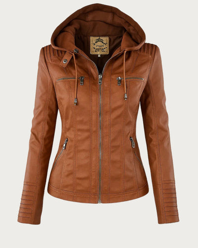 MÓNICA | Chaqueta de cuero otoñal.