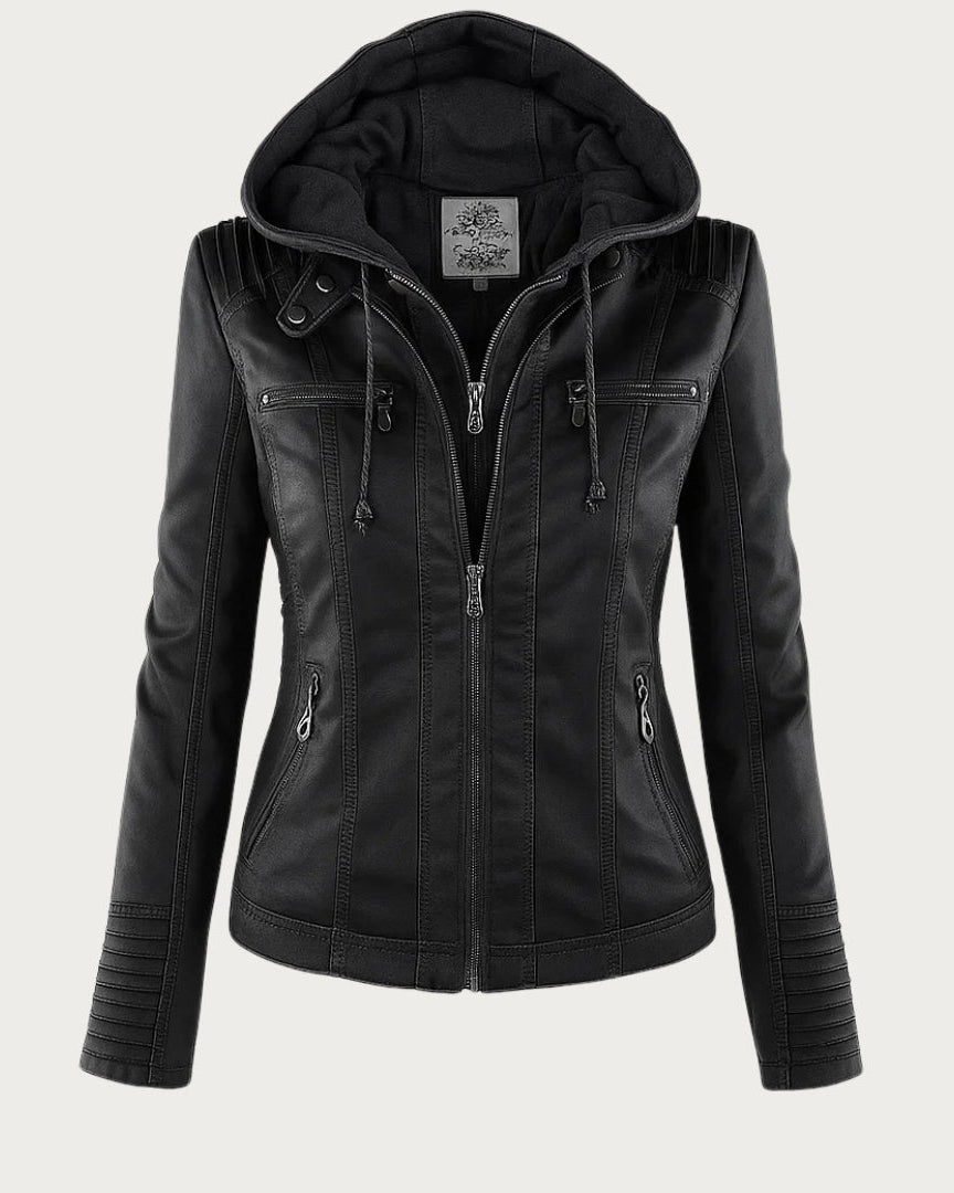 MÓNICA | Chaqueta de cuero otoñal.