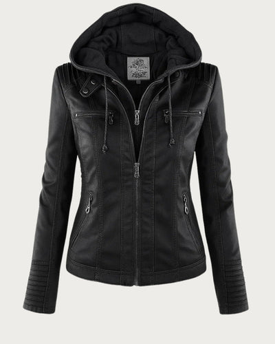 MÓNICA | Chaqueta de cuero otoñal.