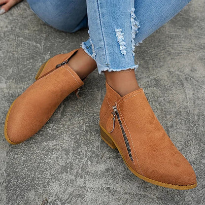 Abril | Botines ortopédicos de piel con cremallera