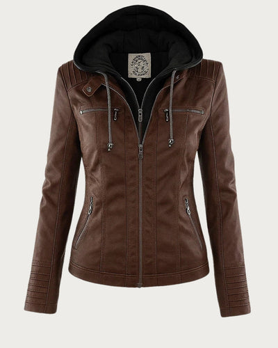 MÓNICA | Chaqueta de cuero otoñal.