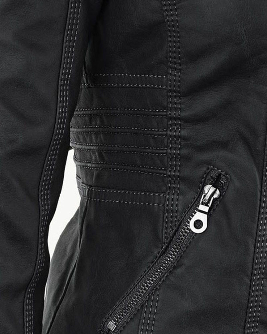 MÓNICA | Chaqueta de cuero otoñal.