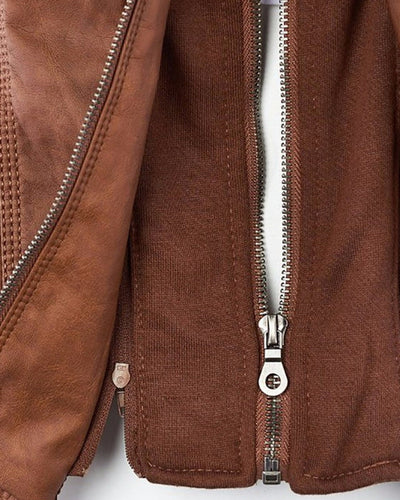 MÓNICA | Chaqueta de cuero otoñal.