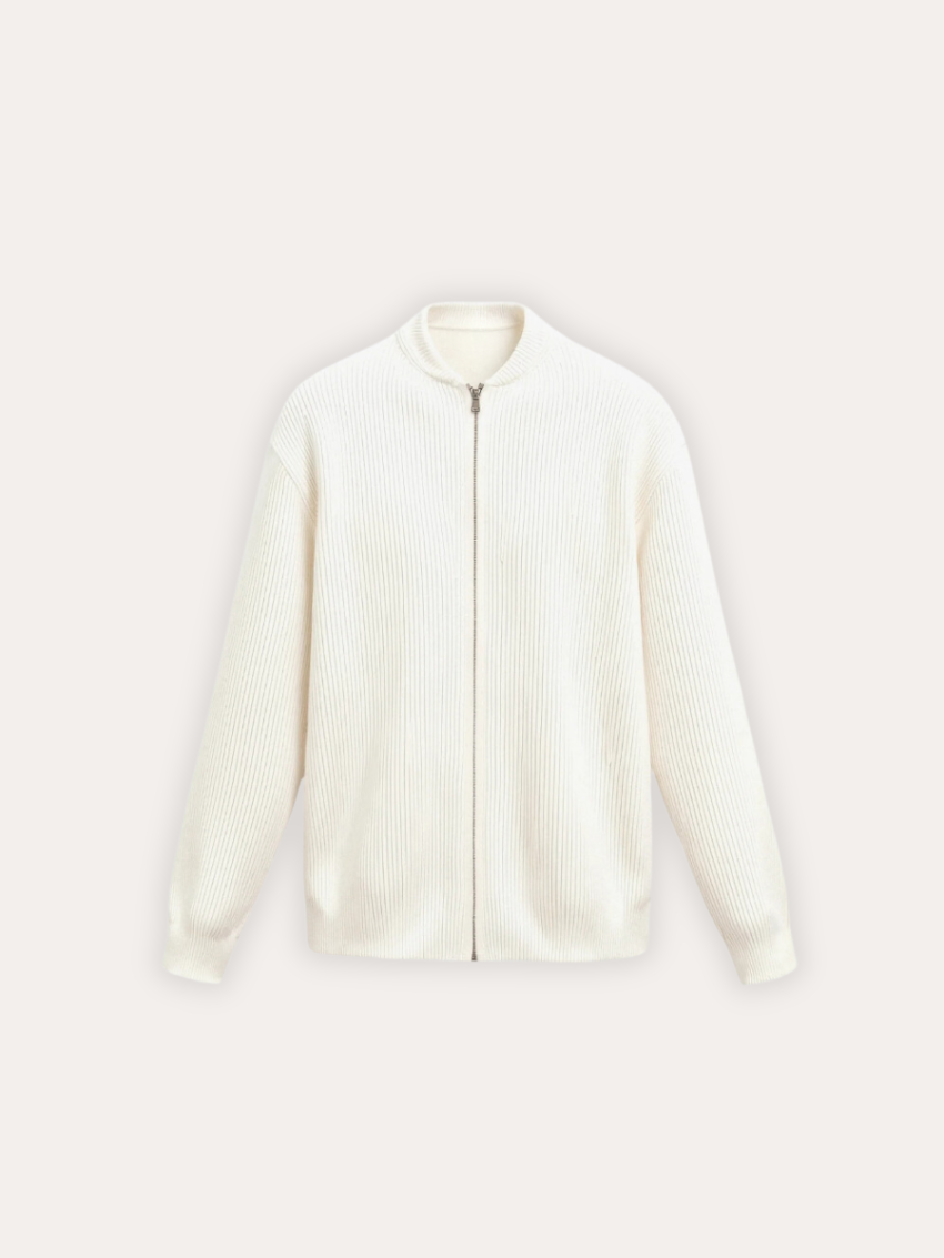 Chaqueta de punto elegante con cremallera