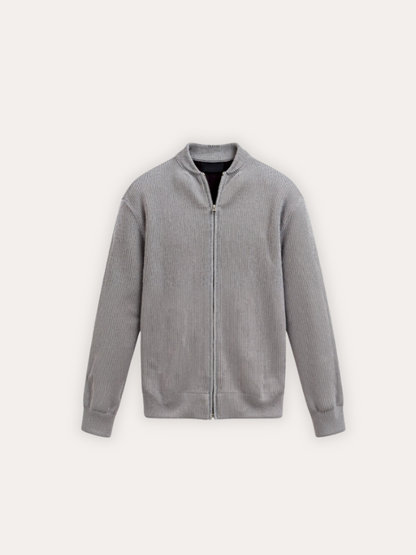 Chaqueta de punto elegante con cremallera