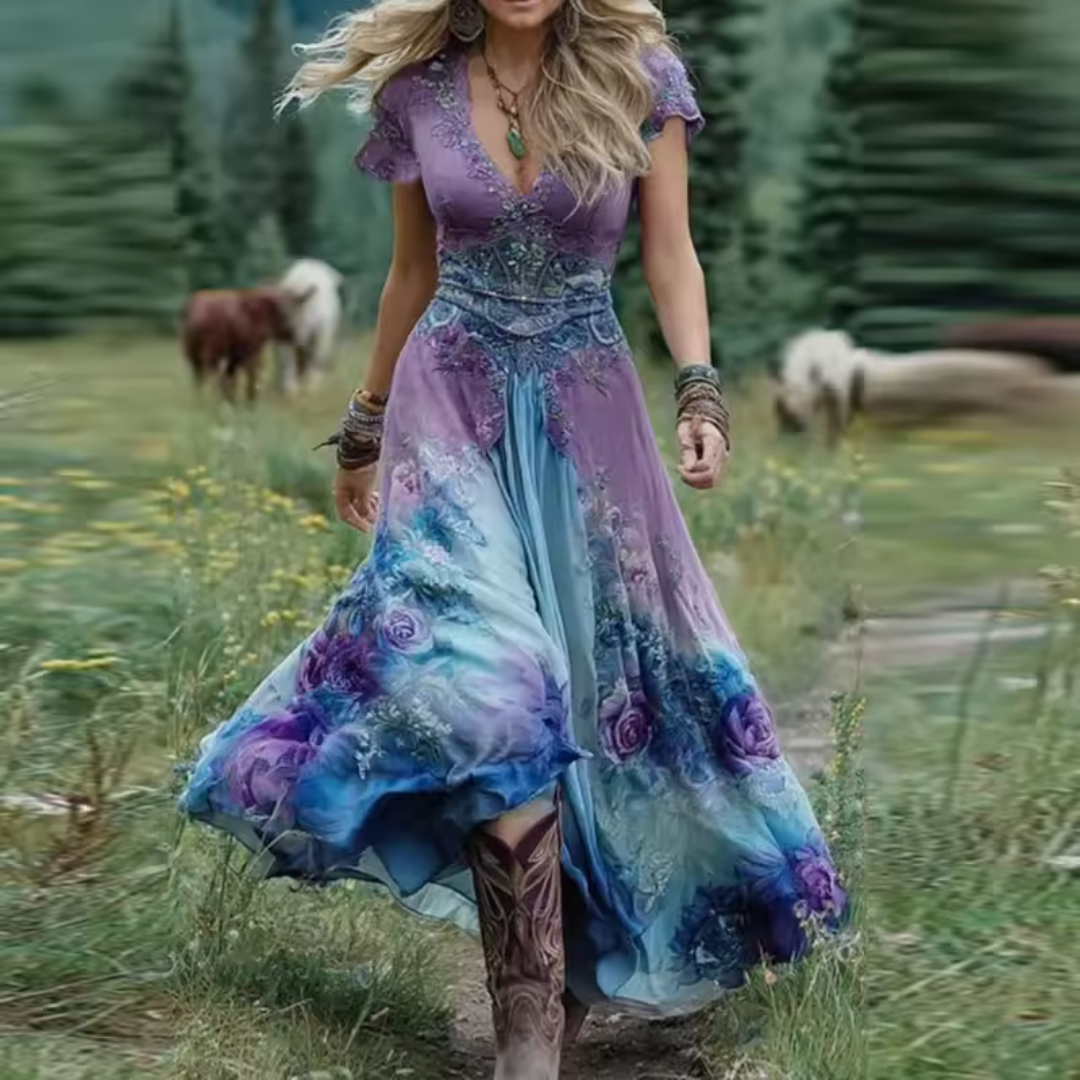 Celestina | Vestido floral fluido y entallado