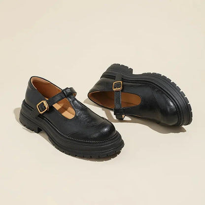 Chiara - Elegantes zapatos Mary Jane en cuero de alta calidad