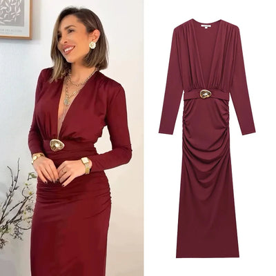 Clara| Vestido midi elegante