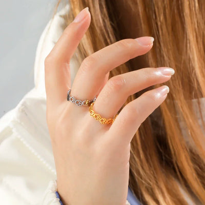 Anillo ajustable con huella de tu mascota – Hecho de acero inoxidable