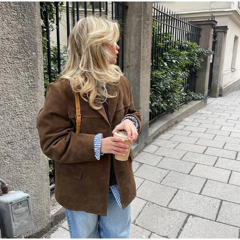 Helena - Chaqueta Aterciopelada Elegante