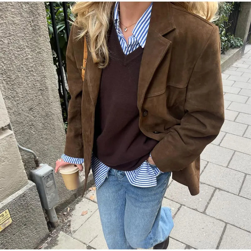 Helena - Chaqueta Aterciopelada Elegante
