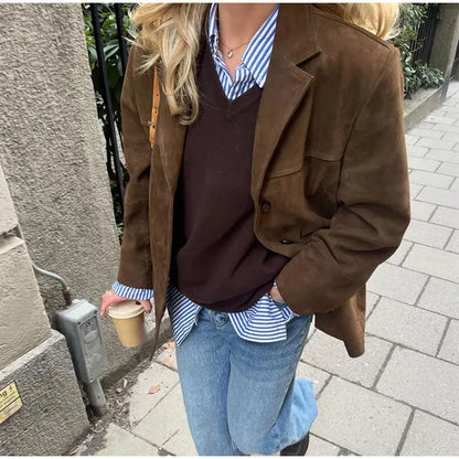 Helena - Chaqueta Aterciopelada Elegante