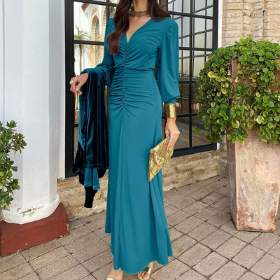 Blanca| Vestido maxi elegante