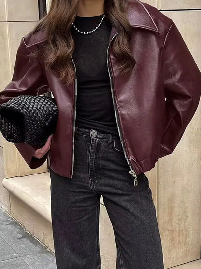 Ana - Bomber de cuero