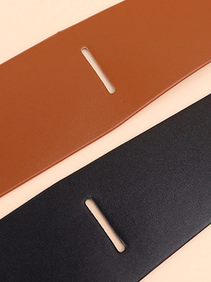 Cinturón ancho de bandana de imitación de cuero para mujer en tendencia MDA0120H1Y