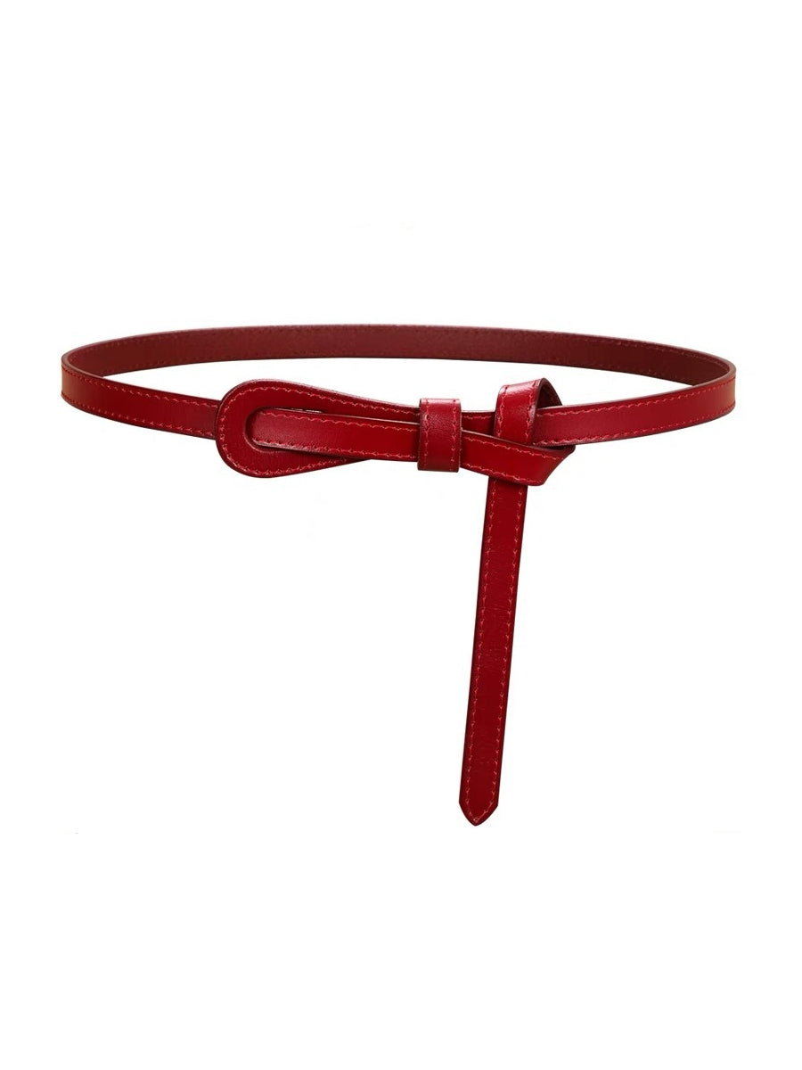 Cinturón delgado de imitación de cuero a la moda para mujer MDA0175H2Y